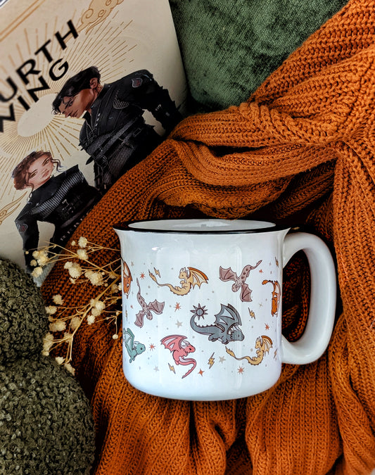 Chibi Dragons Ceramic Mug | Fourth Wing