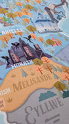 Travel Erilea Throne of Glass World Map Blanket