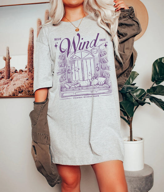 House of Wind Library Postcard T-Shirt | ACOTAR