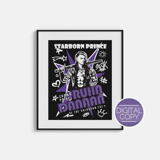 Ruhn Danaan Bootleg Boys Digital Print | Crescent City