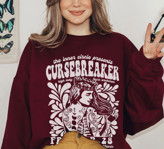 Cursebreaker Vintage Concert Sweatshirt (B&W) | ACOTAR