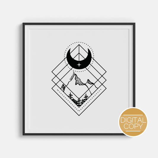 Ramiel Climb the Mountain Digital Print | ACOTAR