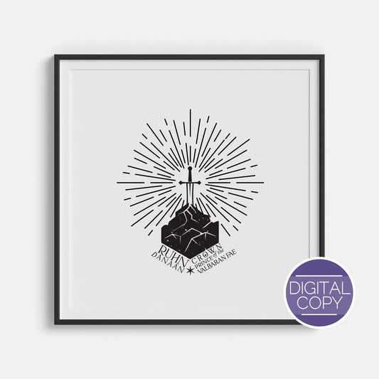 Ruhn Danaan Crown Prince of the Valbaran Fae Digital Print | Crescent City
