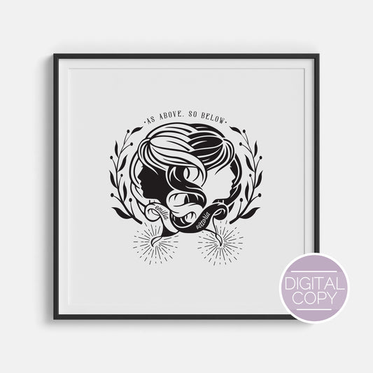 Di Carlo Sisters Emilia & Vittoria Digital Print | Kingdom of the Wicked