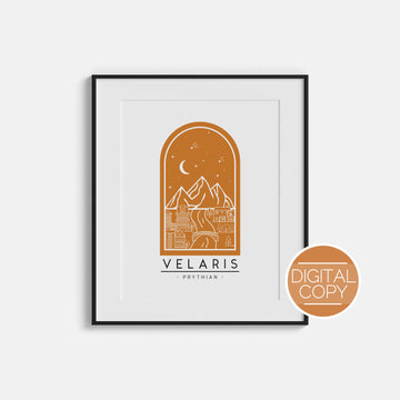 Velaris Travel Poster Digital Print | ACOTAR