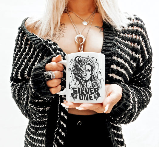 Silver One I am Infinite Mug | Fourth Wing