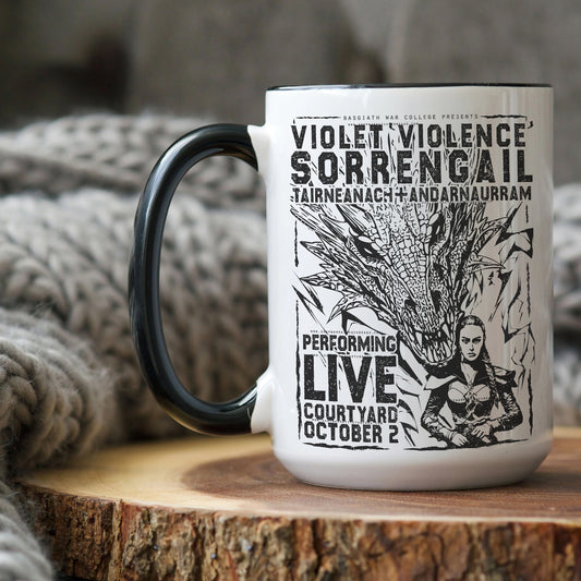 Violet 'Violence' Sorrengail Concert Poster Mug | Fourth Wing