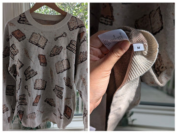 Sample Sale: Books and Stuff Knit Crewneck Size M