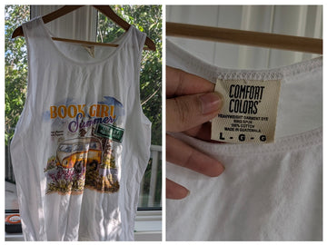 Sample Sale: Book Girl Summer Bookmobile Tank L