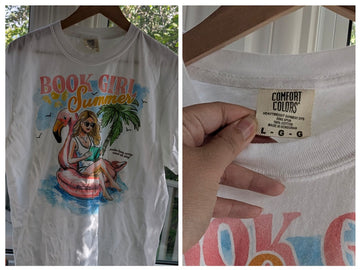 Sample Sale: Book Girl Summer Pool Day Tee L