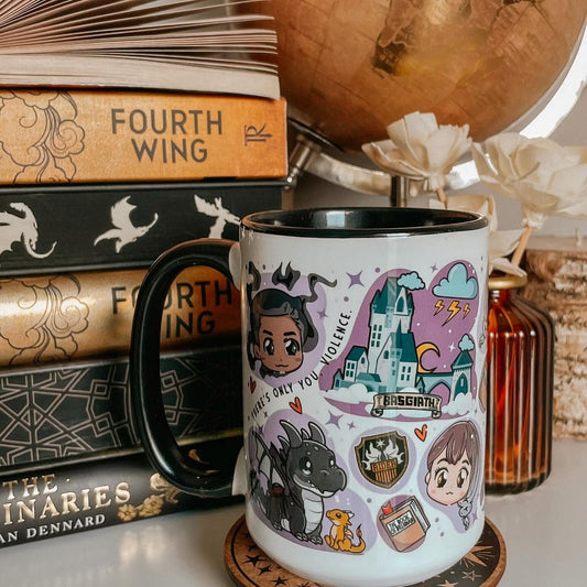 Fourth Wing Chibi Style Mug | Fourth Wing
