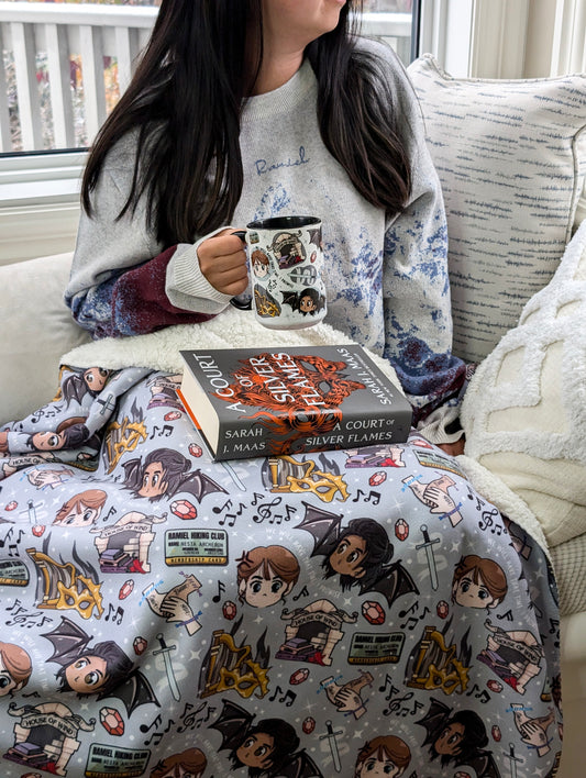 Nesta & Cassian Nessian Sherpa Fleece Blanket | ACOSF