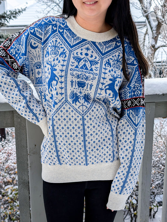 MAASVERSE Solstice Knit Sweater [Blue] | Winter Collection