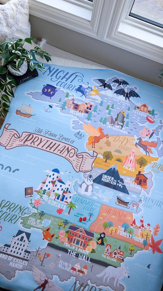 Travel Prythian Map Blanket | ACOTAR