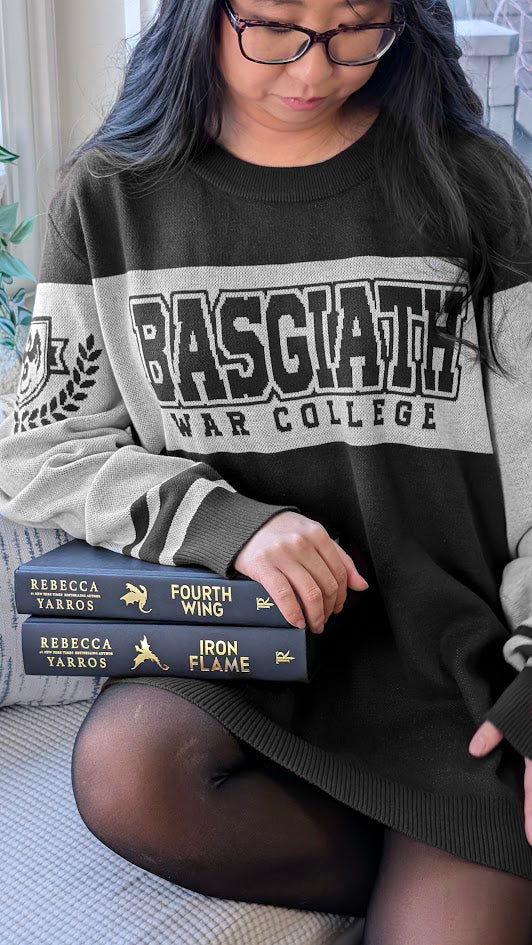 Basgiath SCRIBE Varsity Knit Classic Fit [Black] | Fourth Wing