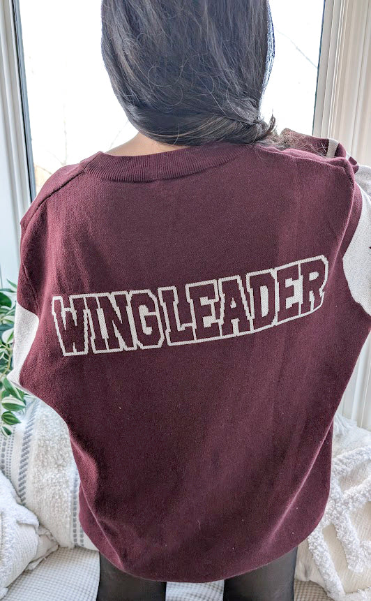Basgiath RIDER Varsity Knit Classic Fit [Burgundy] | Fourth Wing