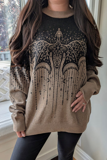 Celestial Dragon Relaxed Fit Knit Sweater
