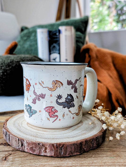 Chibi Dragons Ceramic Mug | Fourth Wing