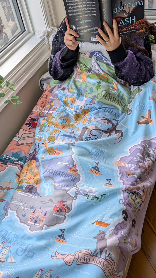 Travel Erilea Throne of Glass World Map Blanket