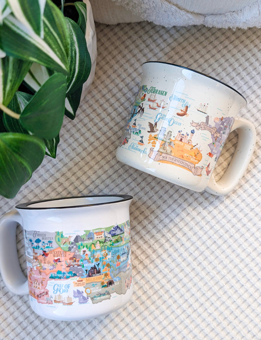 Travel Erilea Throne of Glass World Map Ceramic Mug