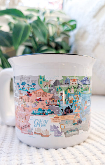 Travel Erilea Throne of Glass World Map Ceramic Mug