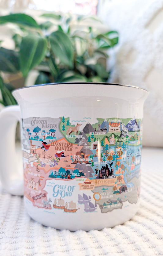 Travel Erilea Throne of Glass World Map Ceramic Mug