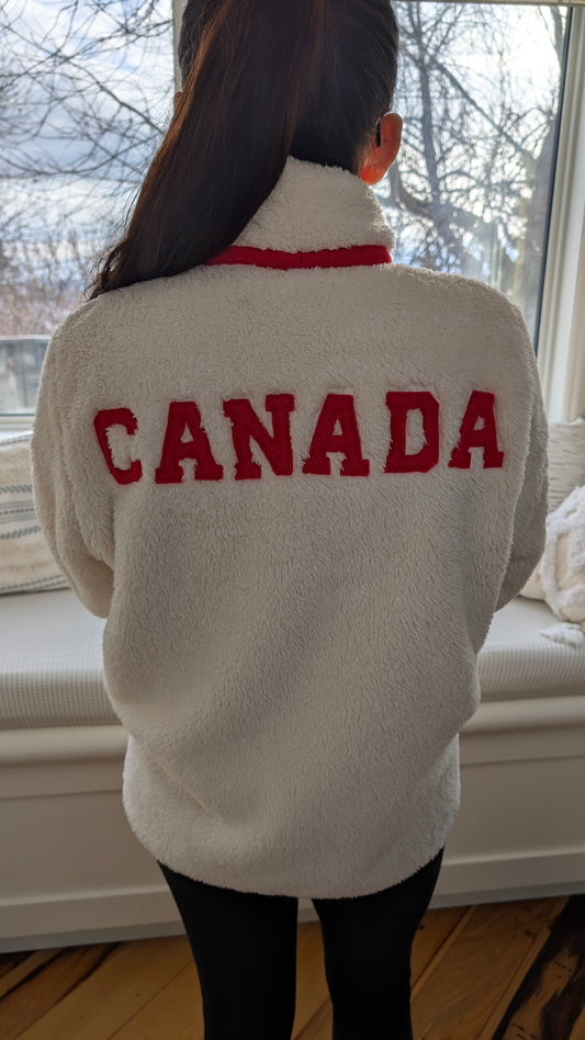 Heated Rivalry Team Canada Fleece DIY Free Template