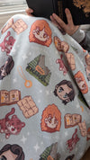 Odessa and Ransom Chibi Sherpa Fleece Blanket | Shield of Sparrows