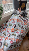Odessa and Ransom Chibi Sherpa Fleece Blanket | Shield of Sparrows