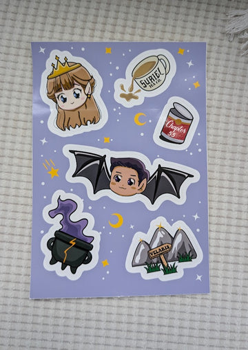 Sample Sale: ACOTAR Chibi Sticker Sheet