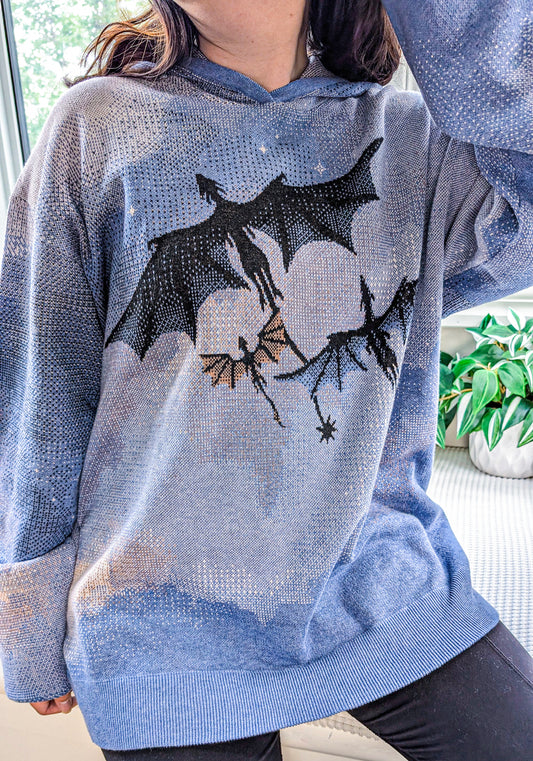 Dawn Flight Knit Hoodie | Fourth Wing