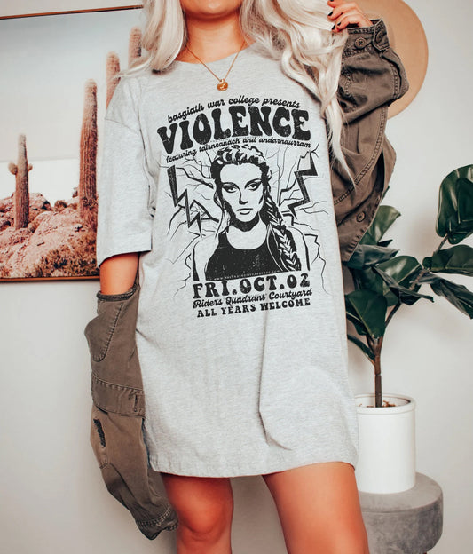Violence Concert T-Shirt (B&W) | Fourth Wing