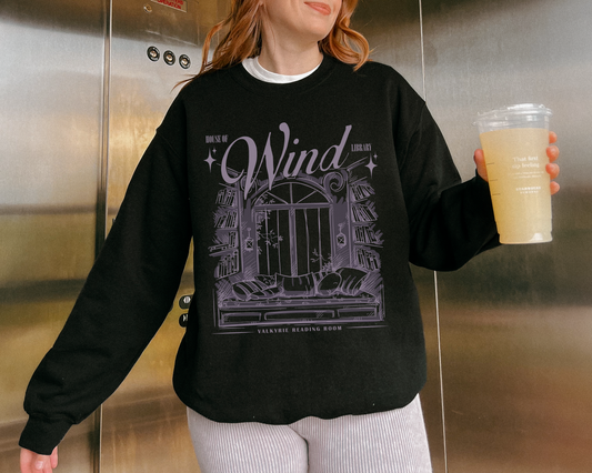 House of Wind Library Postcard Sweatshirt | ACOTAR