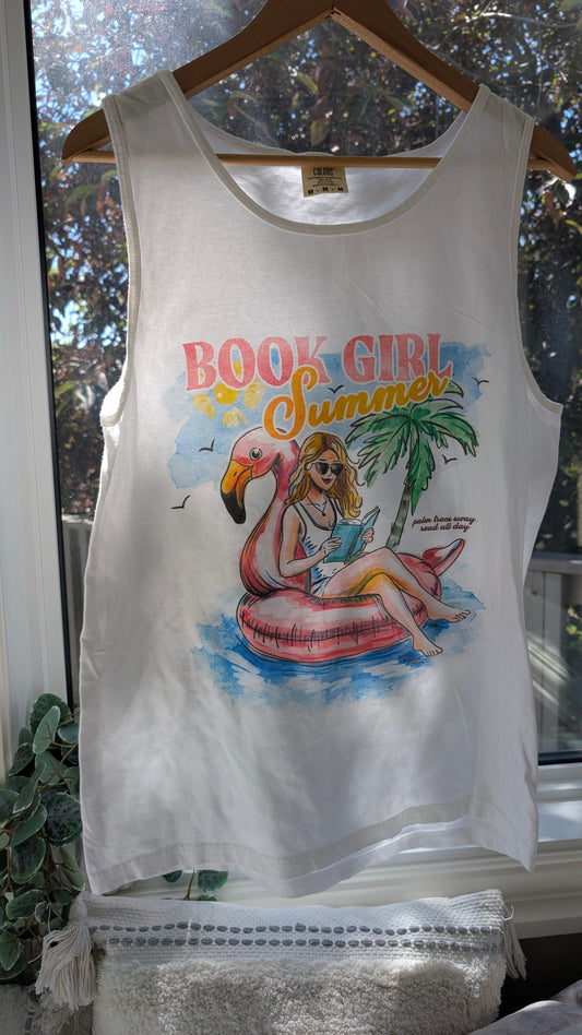 Sample Sale: Book Girl Summer Pool Day Tank M