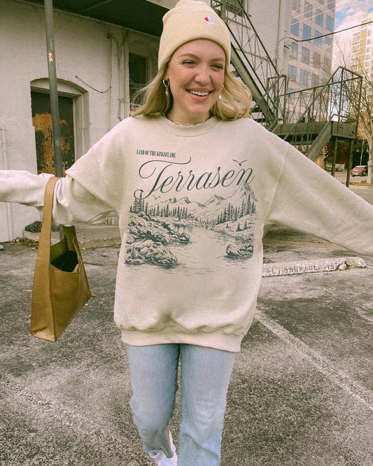 Terrasen Postcard Sweatshirt | Throne of Glass