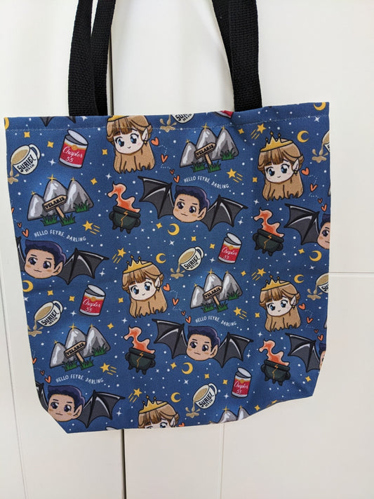 Feyre and Rhysand Chibi Tote | ACOTAR