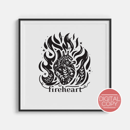 Fireheart Digital Print | Throne of Glass