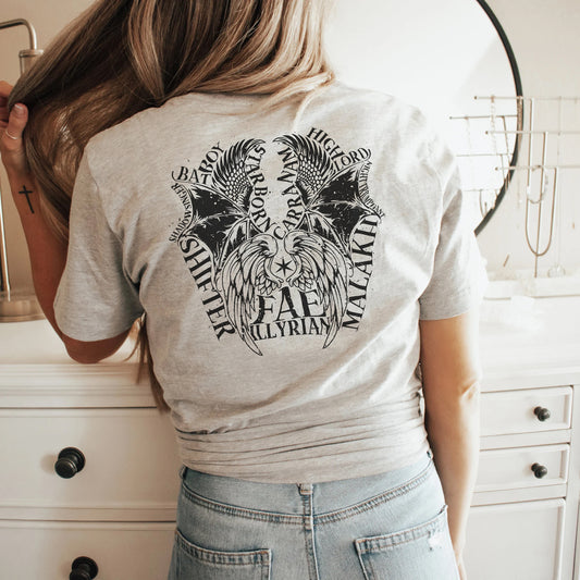 Anatomy of Maas Wings T-Shirt | Throne of Glass | ACOTAR | Crescent City | SJM
