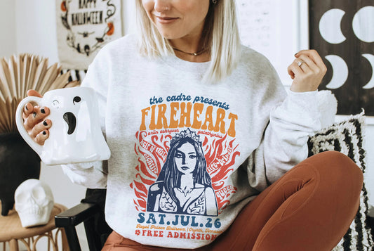 Fireheart Vintage Concert Sweatshirt | Throne Of Glass