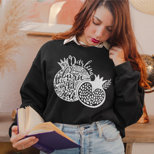 Darling I Would Burn This World For You Sweatshirt | Hades x Persephone