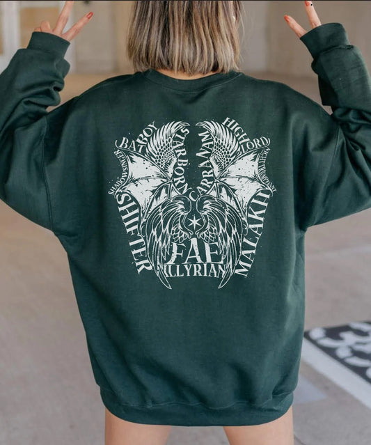 Anatomy of Maas Wings Sweatshirt | Throne of Glass | ACOTAR | Crescent City | SJM