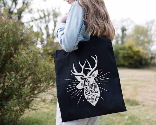 To Whatever End, Fireheart Tote Bag | Throne of Glass