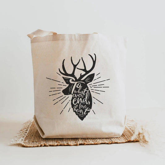 To Whatever End, Fireheart Tote Bag | Throne of Glass