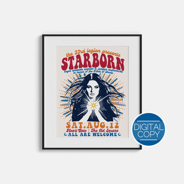 Starborn Retro Band Poster Digital Print | Crescent City