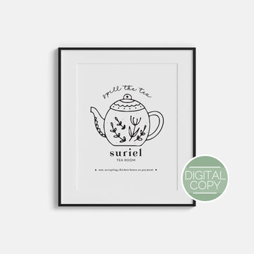 Suriel Tea Room Digital Print | ACOTAR