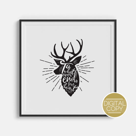 To Whatever End, Fireheart Digital Print | Throne of Glass