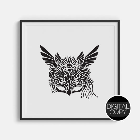 Dread Trove Mask Digital Print | ACOTAR