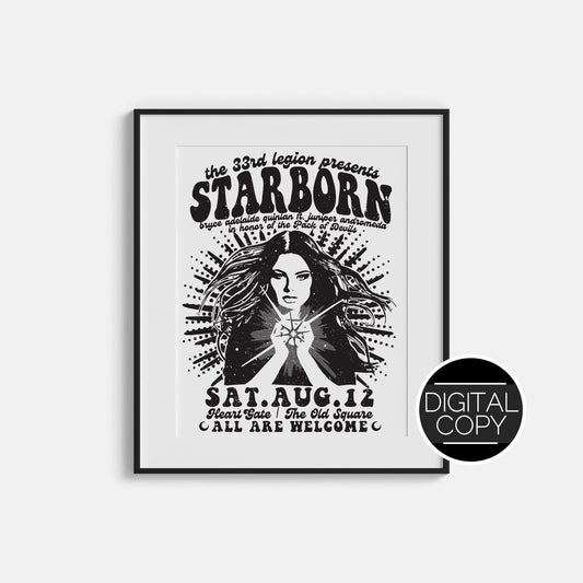 Starborn Retro Band Poster Digital Print | Crescent City