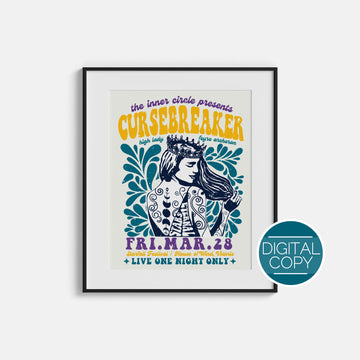Cursebreaker Retro Band Poster Digital Print | ACOTAR