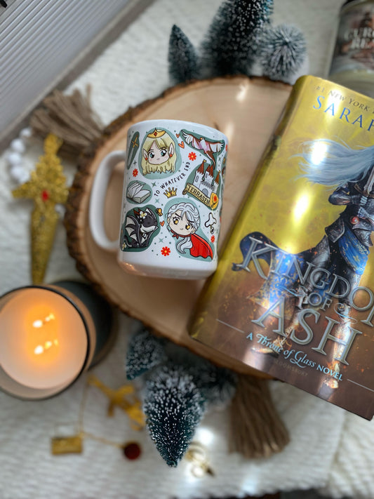 Aelin and Manon Chibi Style Mug | Throne of Glass